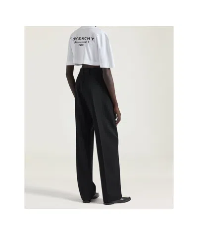 Givenchy Cropped Fit T-shirt In Cotton With Stamp Print Clothing In White