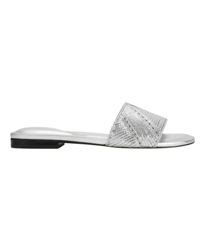 Marc Fisher Ltd Women's Murphy Flat Sandal In Silver