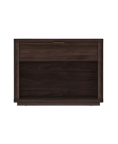 Manhattan Comfort Evelyn 32" 1-drawer Nightstand In Brown