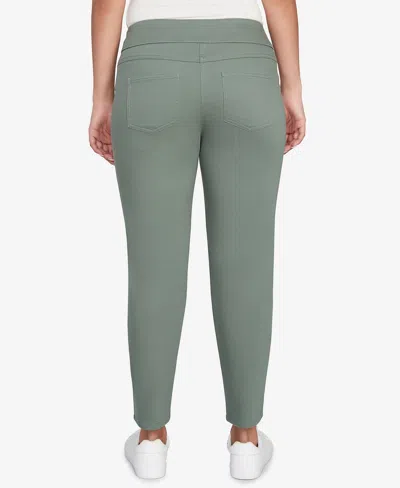 Ruby Rd. Petite Soft Denim Faux Pocket Pants In Green