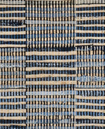 Dash And Albert Rugs By Annie Selke Denim Rag Gridwork Da2207 3'x5' Area Rug In Blue