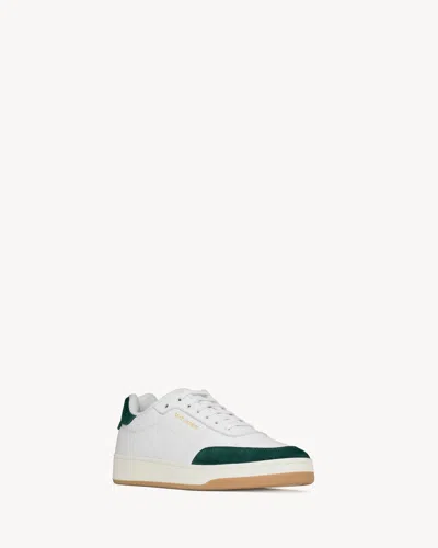 Saint Laurent Sl61 Leather Sneakers Signature Sole In White