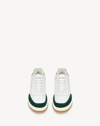Saint Laurent Sl61 Leather Sneakers Signature Sole In White