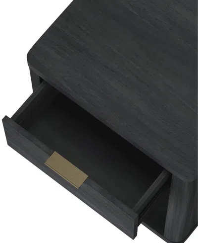 Manhattan Comfort Evelyn 20" 1-drawer Nightstand In Black