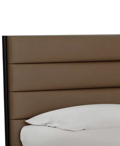 Macy's Linstead 3-pc. Queen Upholstered Set (bed, Dresser & Nightstand), Created For  In Brown