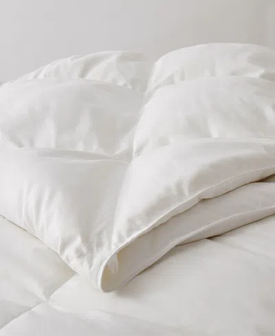 Unikome 360 Thread Count All Season Box Quilted White Goose Down Feather Fiber Comforter Collection In White