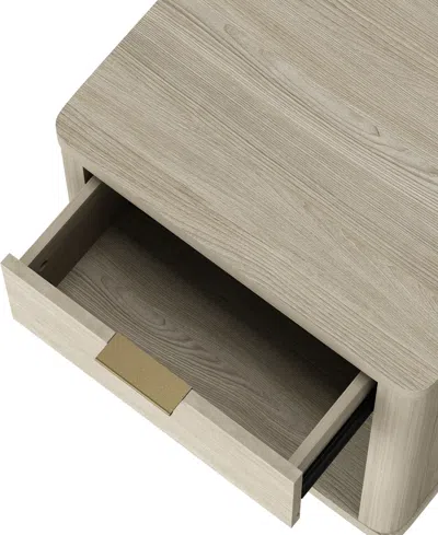 Manhattan Comfort Evelyn 20" 1-drawer Nightstand In Neutral