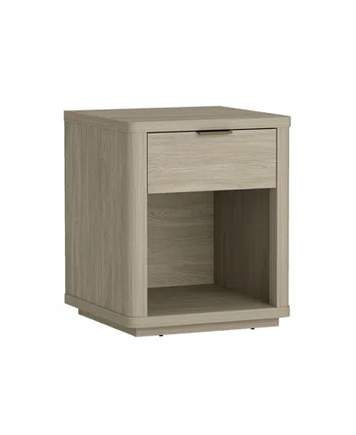 Manhattan Comfort Evelyn 20" 1-drawer Nightstand In Neutral