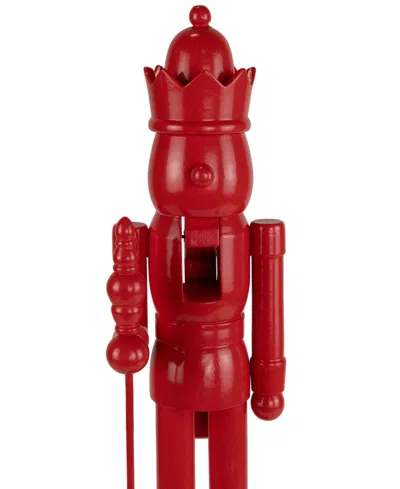 Northlight 15" Nutcracker King With Crown And Scepter Standing Christmas Figure In Red