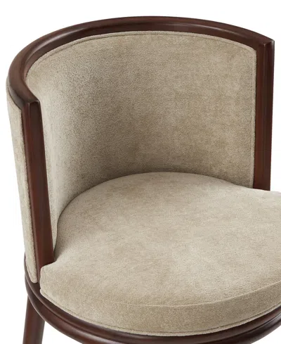 Manhattan Comfort Evalyn 37.6" Upholstered Counter Stool In Brown