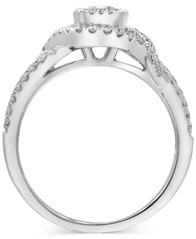 Macy's Diamond Engagement Ring (3/4 Ct. T.w.) In 14k White Gold In Metallic