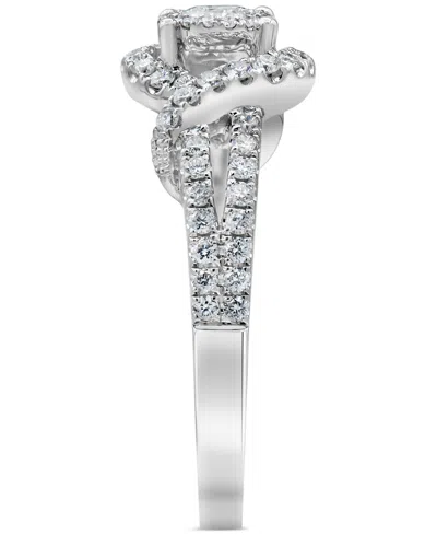 Macy's Diamond Engagement Ring (3/4 Ct. T.w.) In 14k White Gold In Metallic