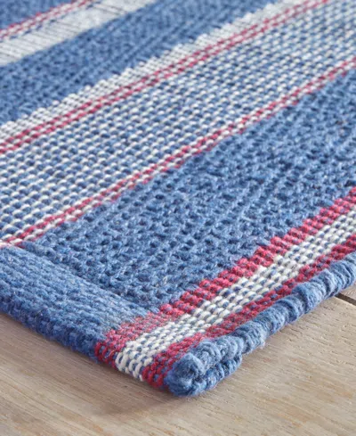 Dash And Albert Rugs By Annie Selke Camden Stripe Da1957 8'x10' Area Rug In Blue