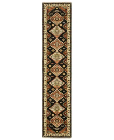 Oriental Weavers Lilihan 051k6 2'6"x12' Runner Area Rug In Black