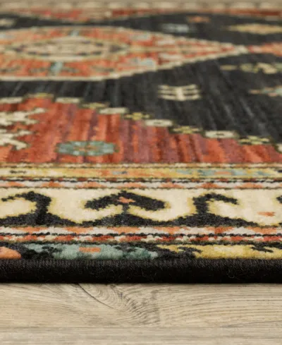 Oriental Weavers Lilihan 051k6 2'6"x12' Runner Area Rug In Black