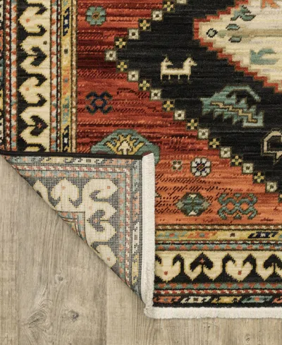 Oriental Weavers Lilihan 051k6 2'6"x12' Runner Area Rug In Black