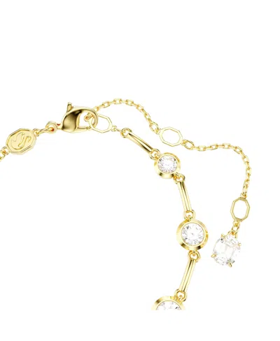 Swarovski Imber Mixed Round Cuts White Gold-tone Plated Tennis Bracelet In Multicolor