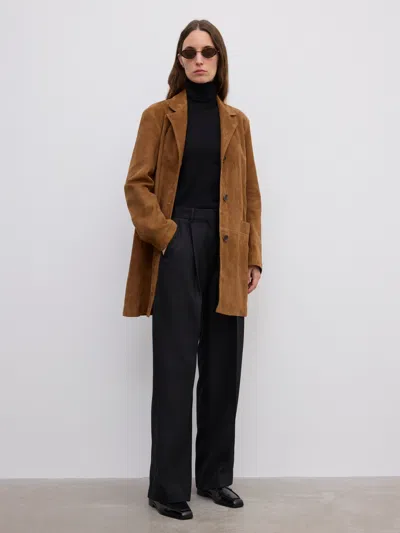 House Of Dagmar Suede Jacket In Brown
