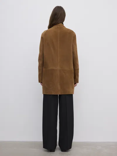 House Of Dagmar Suede Jacket In Brown