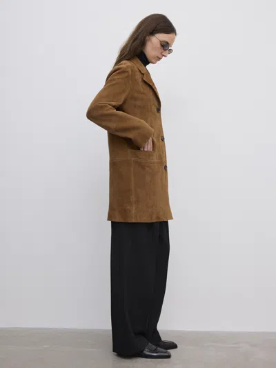 House Of Dagmar Suede Jacket In Brown