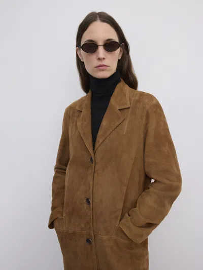 House Of Dagmar Suede Jacket In Brown
