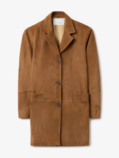 House Of Dagmar Suede Jacket In Brown