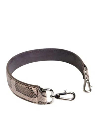 Dolce & Gabbana Beige Exotic Leather Handbag Accessory Shoulder Strap In Sand