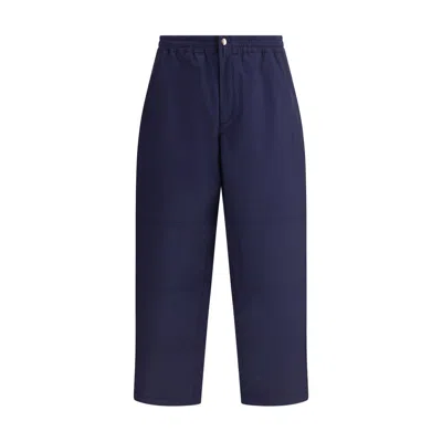 Moncler X Donald Glover Moncler X Gilga Farm By Donald Glover Cotton Gabardine Pants In Blue