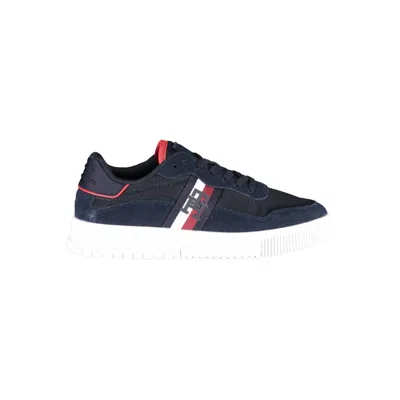 Tommy Hilfiger Chic Blue Lace-up Sneakers With Contrast Detailing