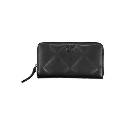 Calvin Klein Sleek Black Rfid Blocking Wallet With Logo In Black