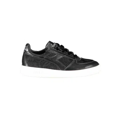 Diadora Black Fabric Sneaker In Black