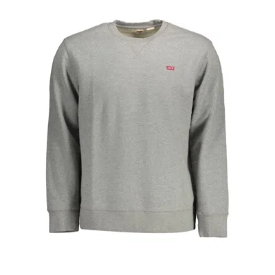 Levi's Chic Gray Long-sleeved Logo Sweatshirt In Gray