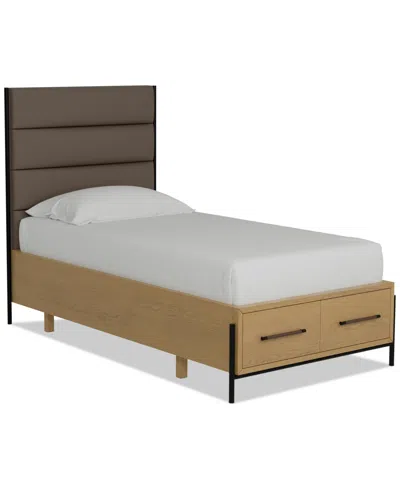 Macy's Linstead Twin Upholstered Bed, Created For  In Multi