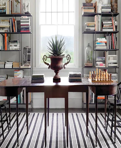 Dash And Albert Rugs By Annie Selke Birmingham Indoor/outdoor Da148 3'x5' Area Rug In Black