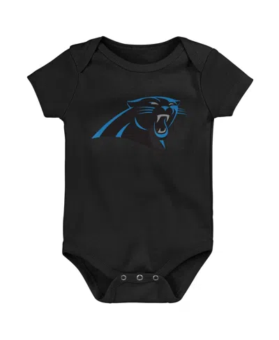 Outerstuff Little Boys Black/blue/gray Carolina Panthers Born To Be 3-pack Bodysuit Set In Multi