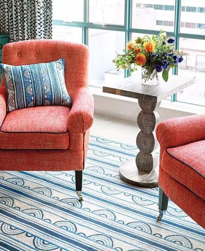 Dash And Albert Rugs By Annie Selke Button Da1985 2'x3' Area Rug In Blue