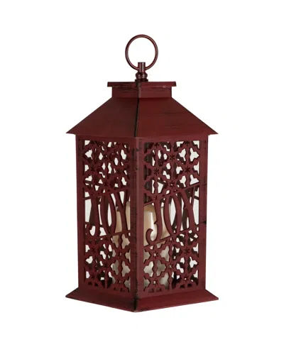 Northlight Snowflakes Joy Candle Decorative Lantern In Brown