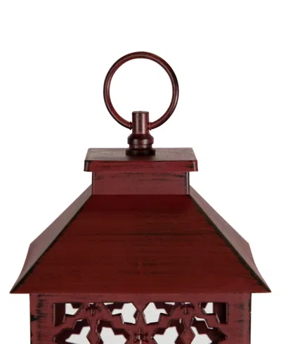 Northlight Snowflakes Joy Candle Decorative Lantern In Brown