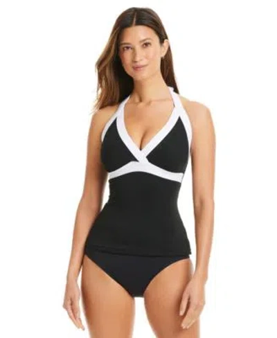 Bleu Rod Beattie Womens Im With The Band Halter Tankini Top Hipster Bottoms In Black