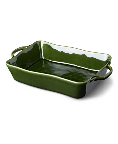 Certified International Verde Large Rectangular Baker In Green