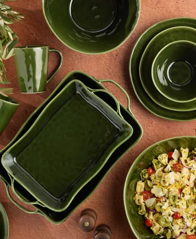 Certified International Verde Large Rectangular Baker In Green
