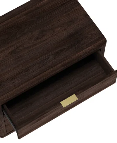 Manhattan Comfort Evelyn 32" 3-drawer Nightstand In Brown