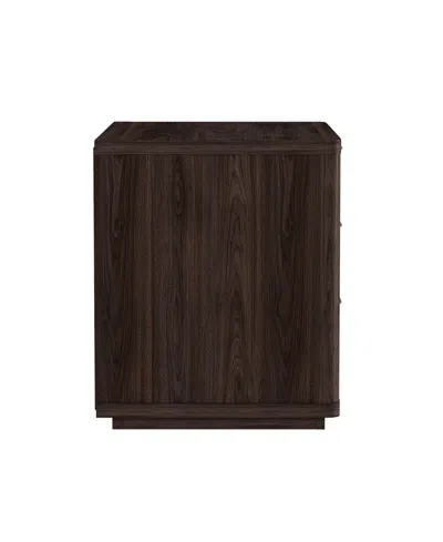 Manhattan Comfort Evelyn 32" 3-drawer Nightstand In Brown