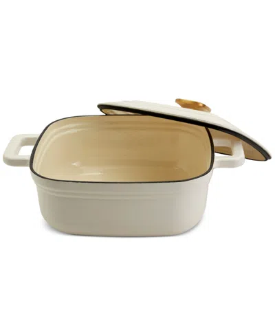 Smith And Clark Smith & Clark Enameled Cast Iron 4-qt. Square Dutch Oven In White