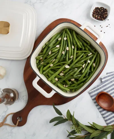 Smith And Clark Smith & Clark Enameled Cast Iron 4-qt. Square Dutch Oven In White