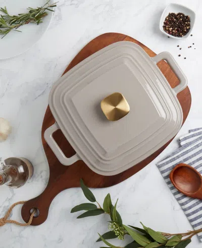 Smith And Clark Smith & Clark Enameled Cast Iron 4-qt. Square Dutch Oven In Gray