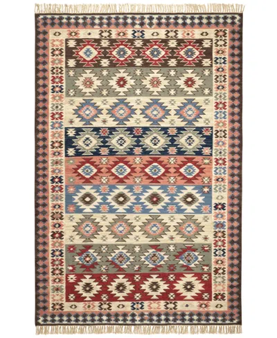 Dash And Albert Rugs By Annie Selke Balsam Kilim Da2203 5'x8' Area Rug In Multi