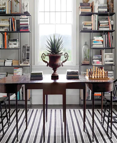 Dash And Albert Rugs By Annie Selke Birmingham Indoor/outdoor Da148 3'x5' Area Rug In Black