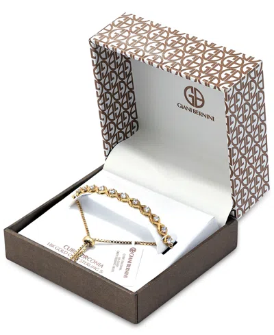 Giani Bernini Cubic Zirconia Xo Bolo Bracelet, Created For Macy's In Multi