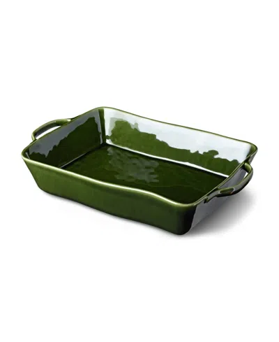 Certified International Verde Large Rectangular Baker In Green